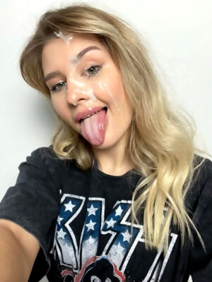 Thick Cum Decorates My Face